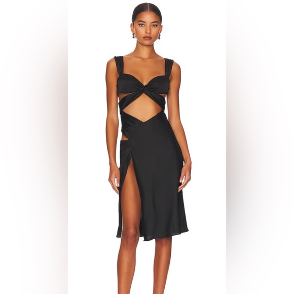 Danielle Guizio Twist Cut Out Mini Dress in Black size small - Picture 1 of 6